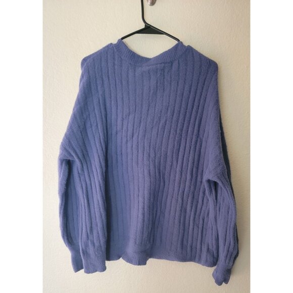 Aerie Blue Nylon Viscose Pullover Sweater Size M - Picture 6 of 6